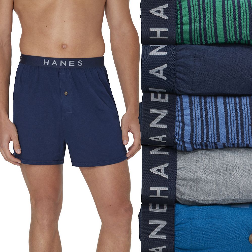 Men S Hanes Ultimate 5 Pack Knit Boxers