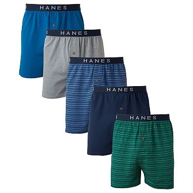 Men's Hanes® 5-pack Dyed Knit Boxer