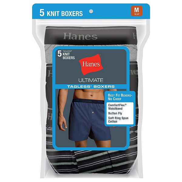 Men's Hanes Classics 5-pk. Knit Boxers