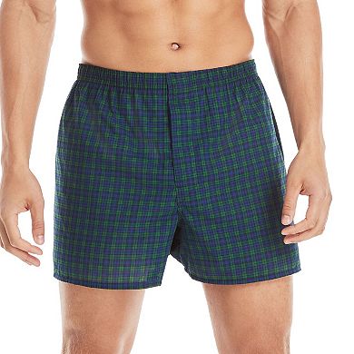 Men's Hanes Ultimate® 5-pack Plaid Woven Boxers