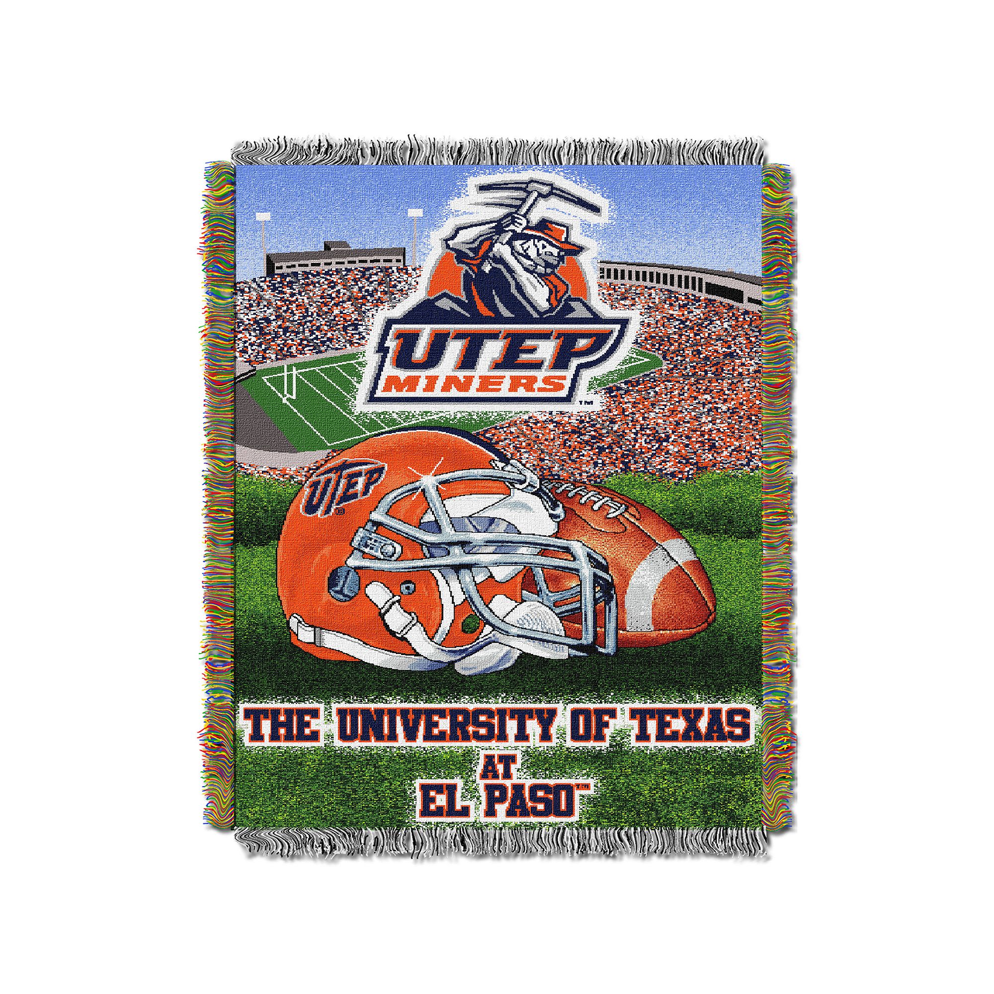 UTEP Miners Tapestry Throw by Northwest, Tep Team