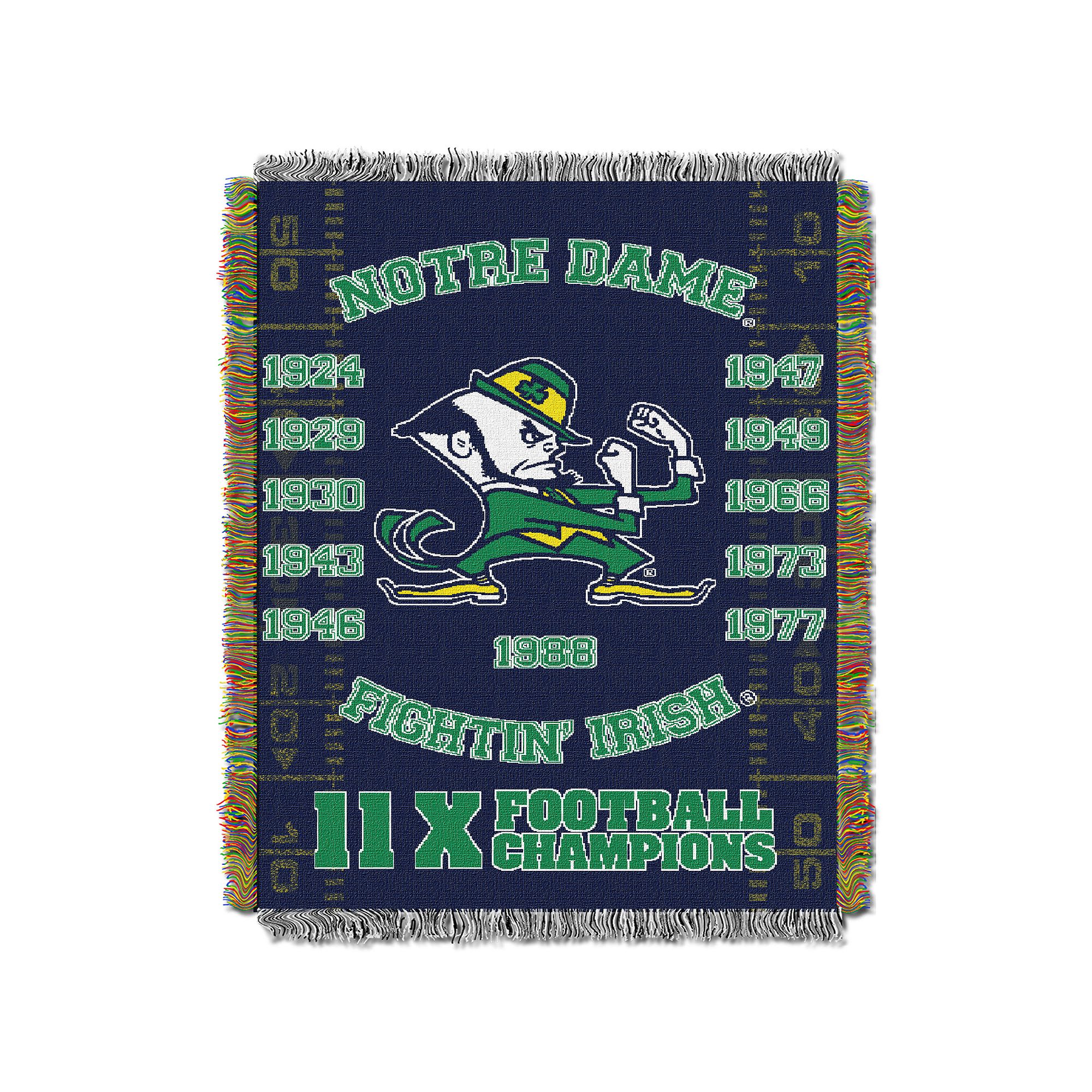 Notre Dame Fighting Irish Commemorative Throw by Northwest, Team