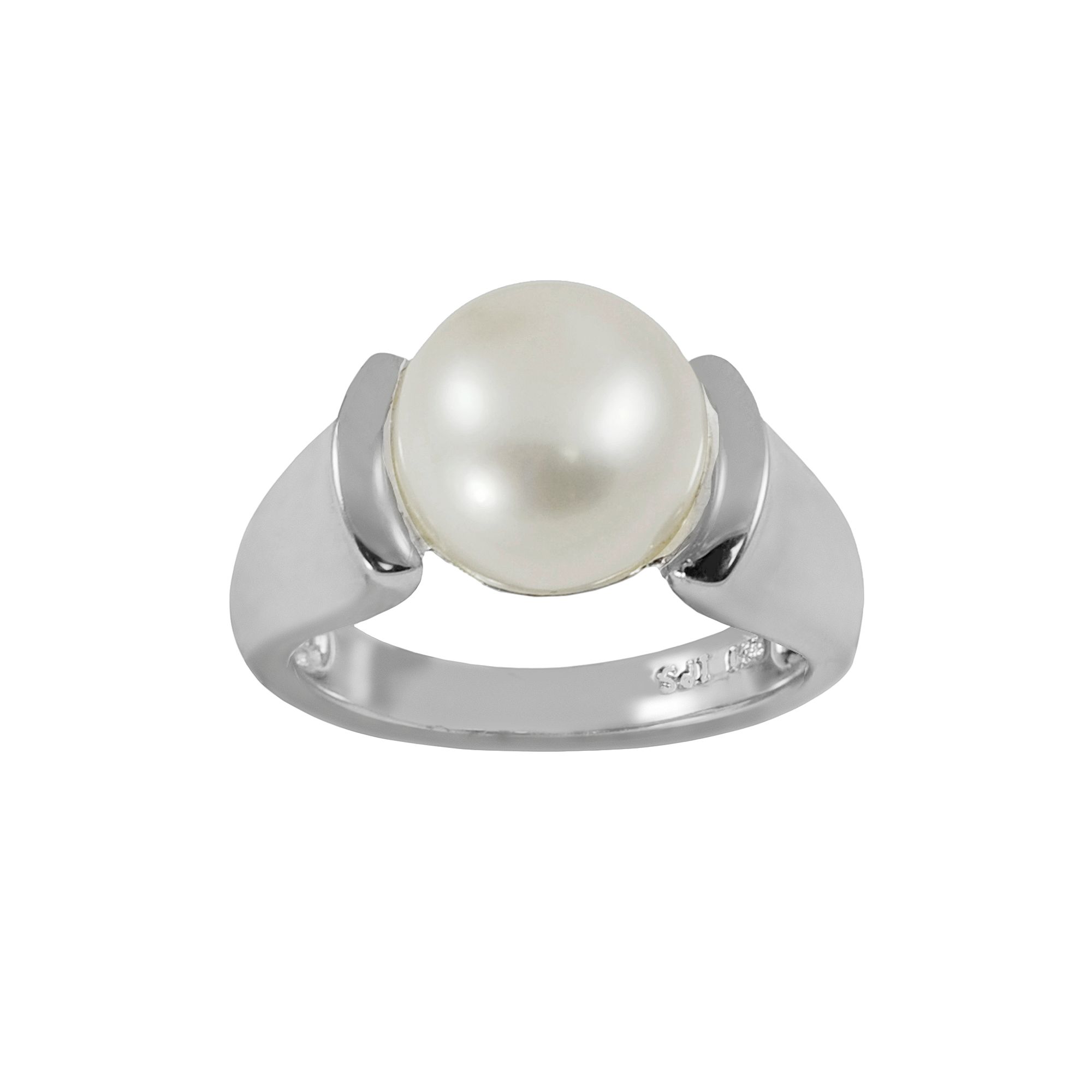 Sterling Silver Freshwater Cultured Pearl Ring, Womens, Size: 8, White