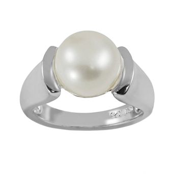 PearLustre by Imperial Sterling Silver Freshwater Cultured Pearl Ring