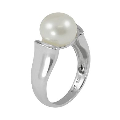 Sterling Silver Freshwater Cultured Pearl Ring