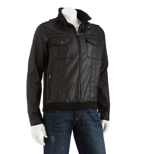 kohl's leather jackets for men