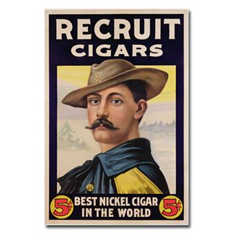 Recruit Cigars 1899 22'' x 32'' Canvas Art