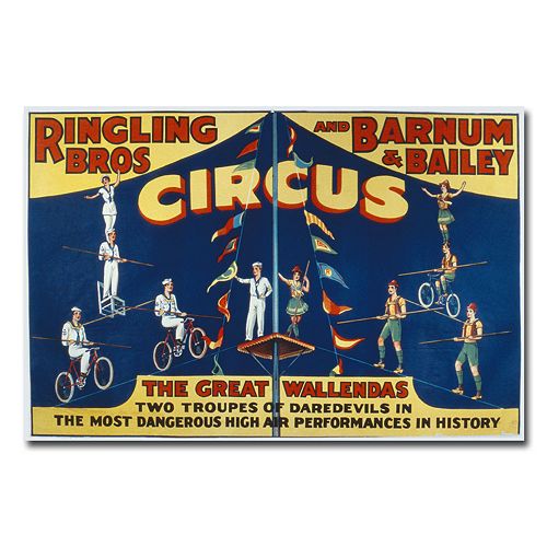 Ringling Brothers and Barnam and Bailey Circus 30'' x 47'' Canvas Art