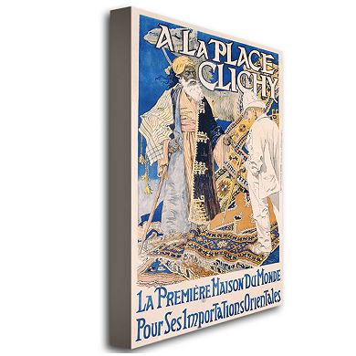 "A La Place Clichy, 1890" 18" x 32" Canvas Art by Eugene Grasset