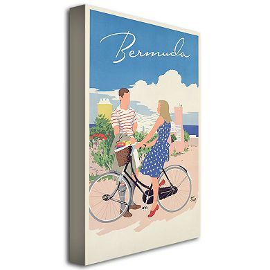 Bermuda, 1956 18'' x 32'' Canvas Art by Adolph Treidler