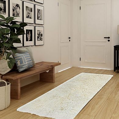 Linon Flokati Runner Rug