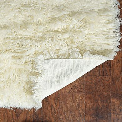 Linon New Flokati Natural Rug 5' X 8'