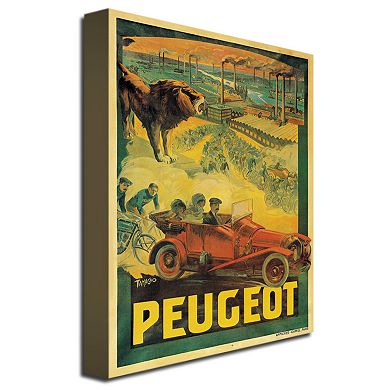 ''Peugeot Cars, 1908'' 24'' x 32'' Canvas Art by Francisco Tamagno
