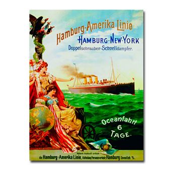 Hamburg-America Line 1987 35'' x 47'' Canvas Art