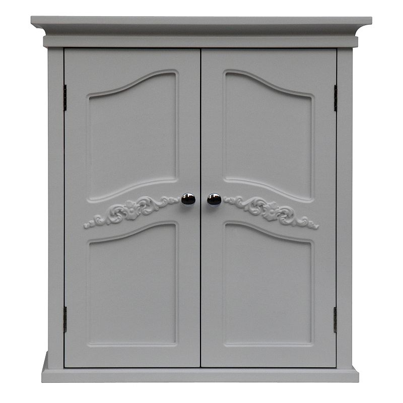 93894724 Elegant Home Fashions Vanessa Wall Cabinet, White sku 93894724