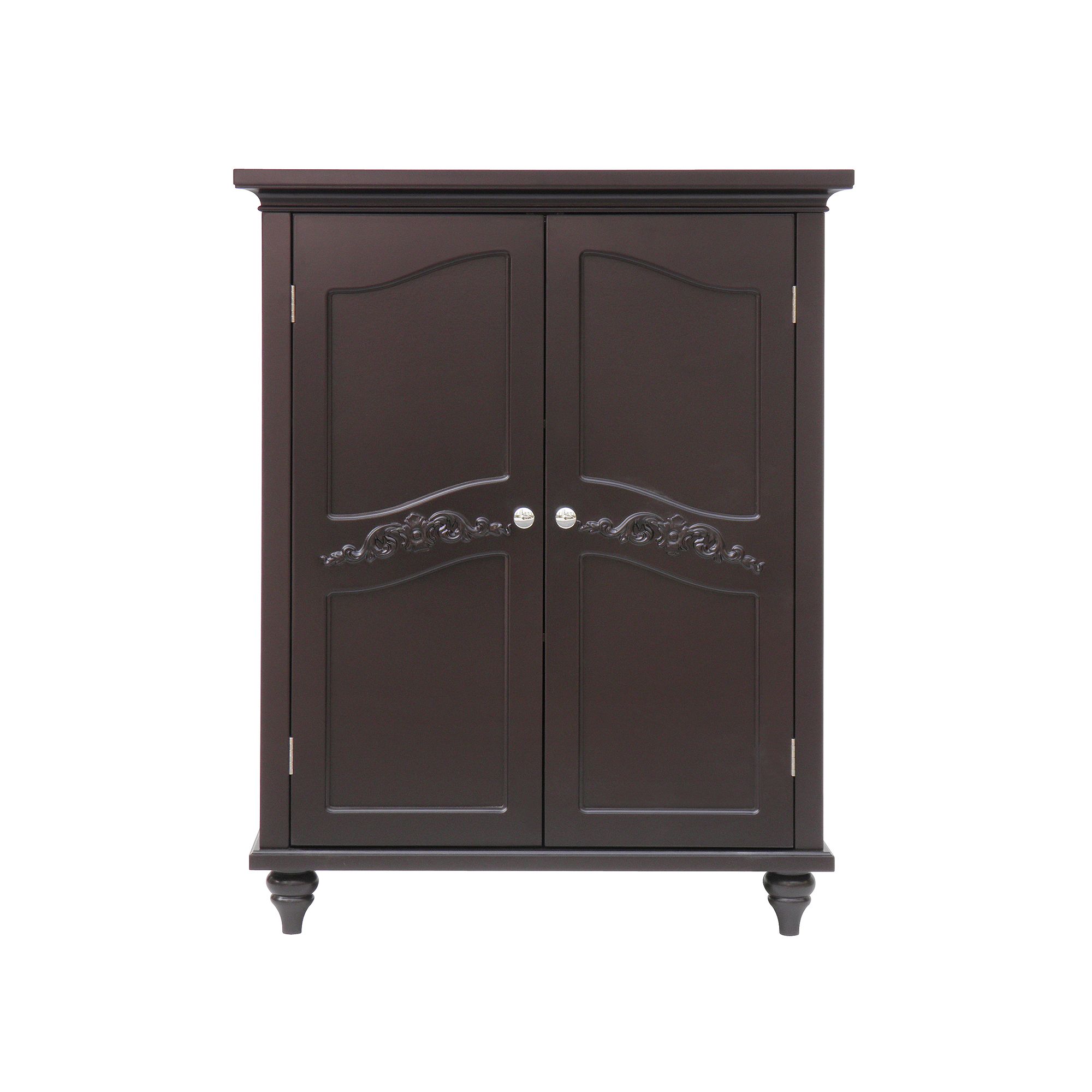 Elegant Home Fashions Vanessa 2-Door Floor Cabinet, Brown