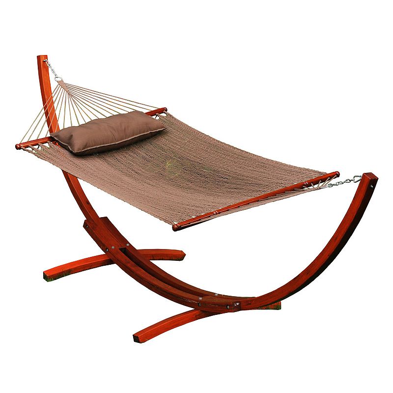 Algoma 12-ft. Arc Stand and Caribbean Hammock - Outdoor, Brown