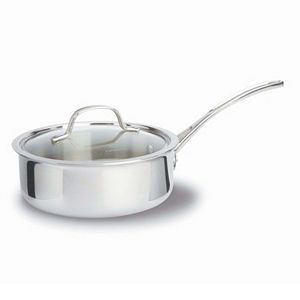 Calphalon Tri-Ply Stainless Steel 2.5-qt. Covered Shallow Saucepan