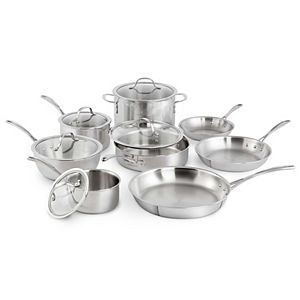 Calphalon Tri-Ply Stainless Steel 13-pc. Cookware Set