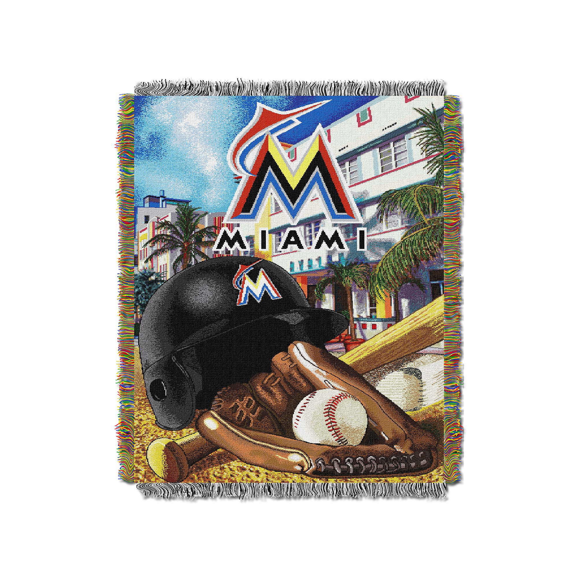 Miami Marlins Tapestry Throw by Northwest, Team