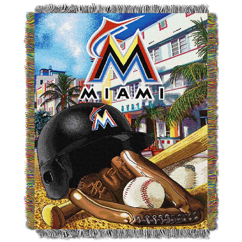 MLB Miami Marlins Tapestry Throw by Northwest, Team