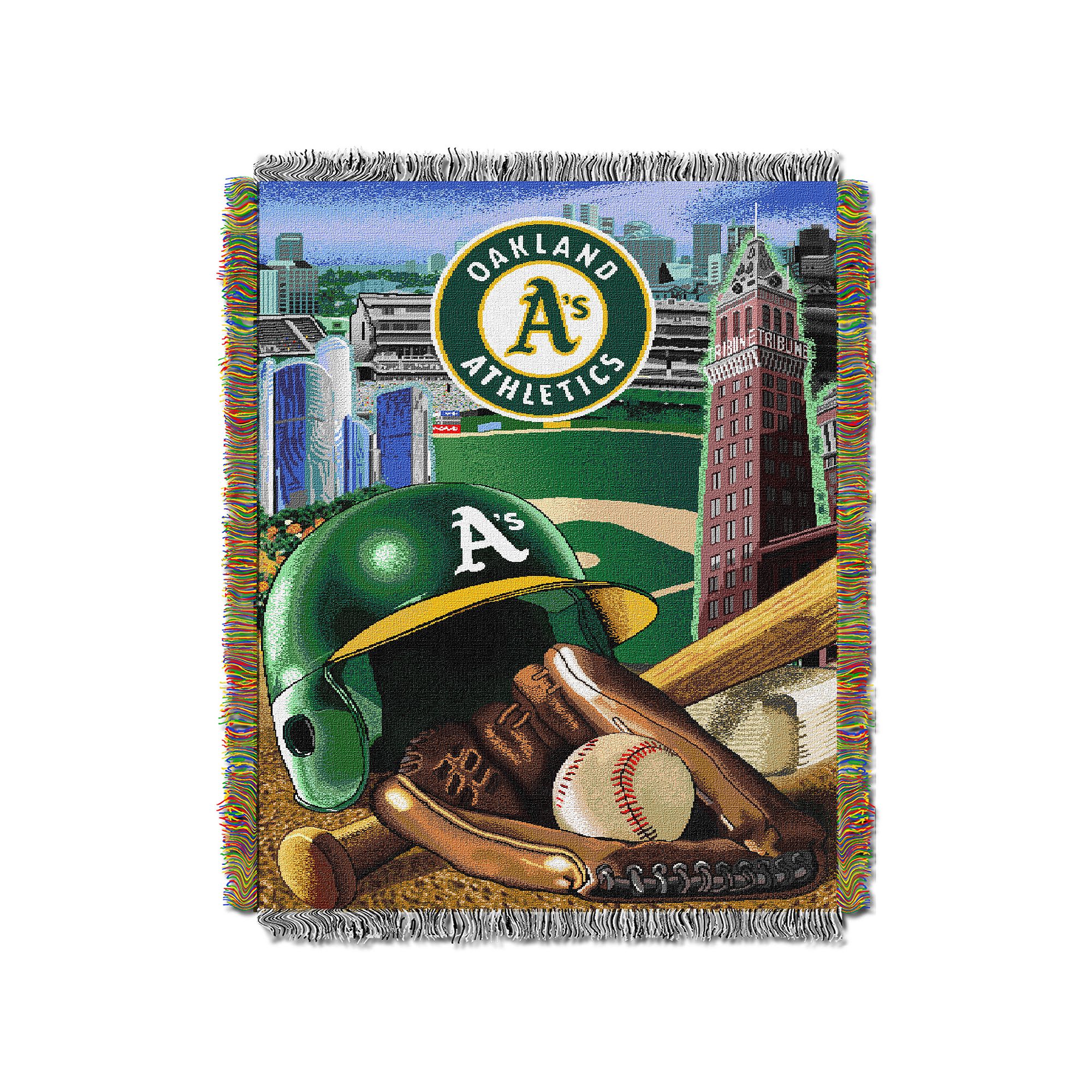 Oakland Athletics Tapestry Throw by Northwest, Team