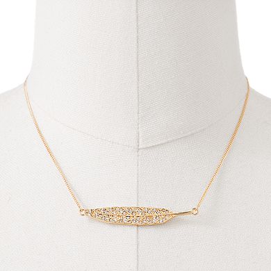 LC Lauren Conrad Crystal Leaf Necklace