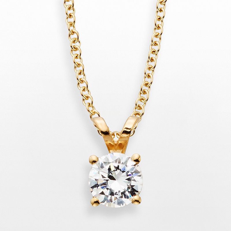 14k Gold 1/2-ct. T.W. IGL Certified Diamond Solitaire Pendant, Womens, Si