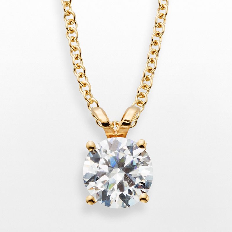 14k Gold 1-ct. T.W. IGL Certified Diamond Solitaire Pendant, Womens, Size
