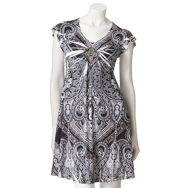 Petite Apt. 9® Embellished Sublimation Dress