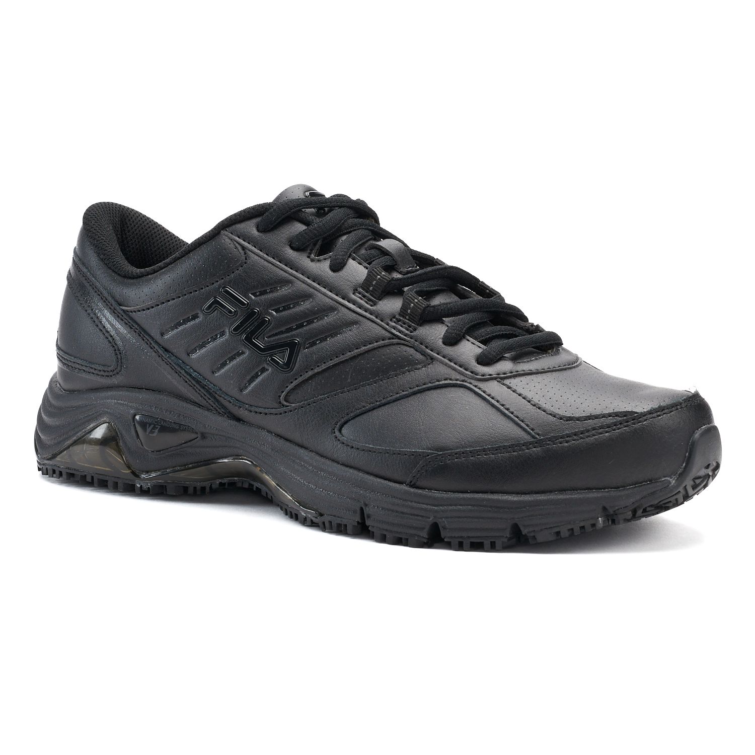 fila black non slip shoes