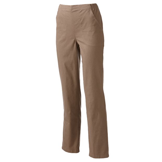 Croft & Barrow® Pull-On Stretch Straight-Leg Pants - Women's