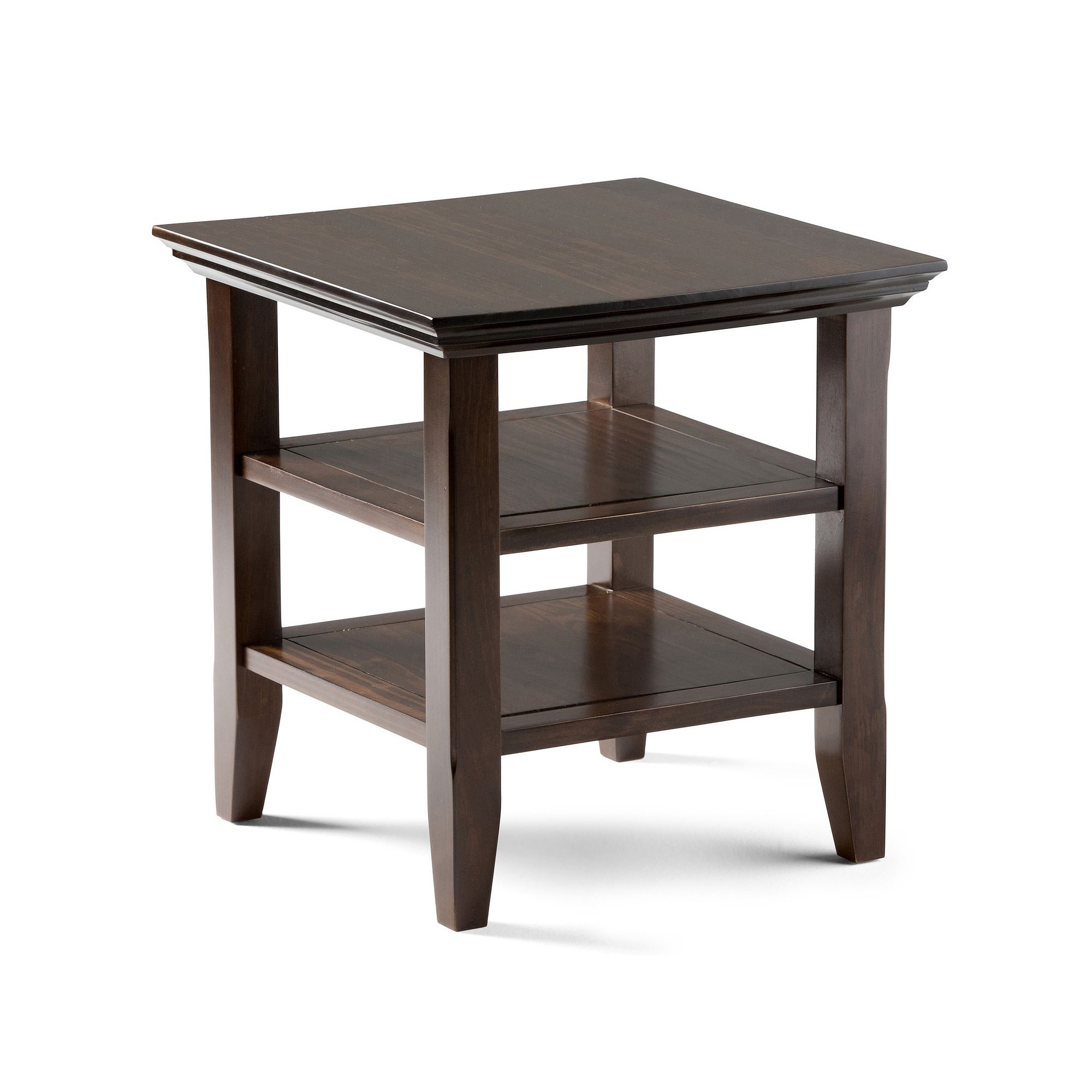 Simpli Home Acadian End Table, Brown