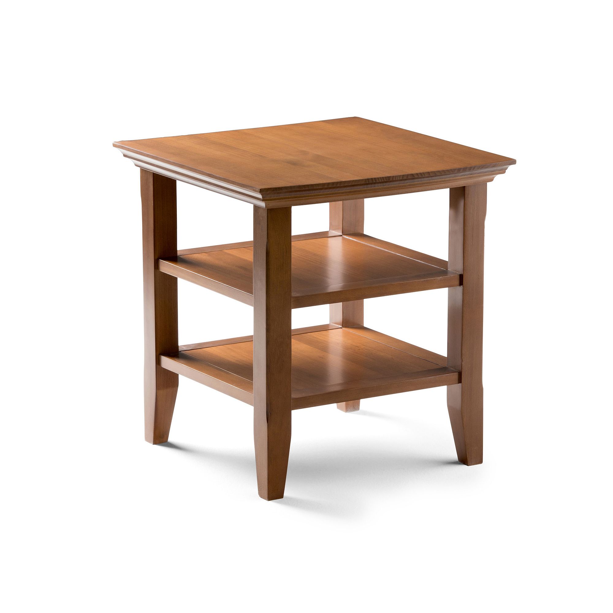 Simpli Home Acadian End Table, Light Golden Brown