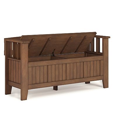 Simpli Home Acadian Entryway Storage Bench