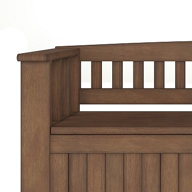 Simpli Home Acadian Entryway Storage Bench