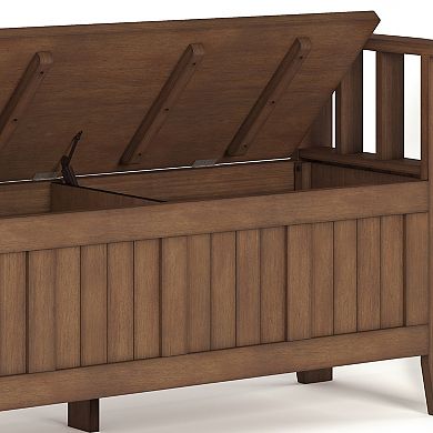 Simpli Home Acadian Entryway Storage Bench