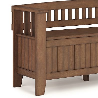 Simpli Home Acadian Entryway Storage Bench