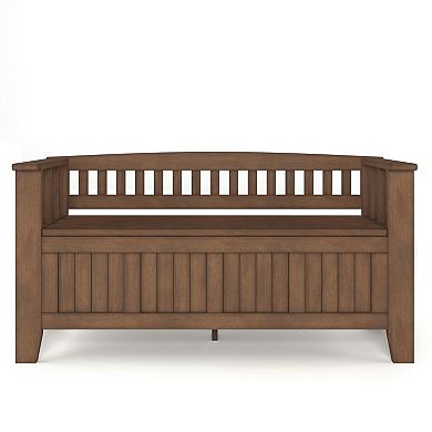 Simpli Home Acadian Entryway Storage Bench