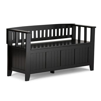 Simpli Home Acadian Entryway Storage Bench