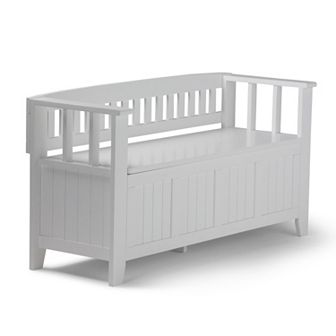 Simpli Home Acadian Entryway Storage Bench