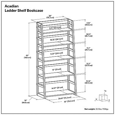 Simpli Home Acadian Ladder Shelf