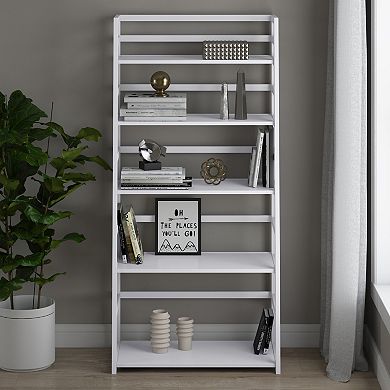 Simpli Home Acadian Ladder 5-Shelf Bookcase