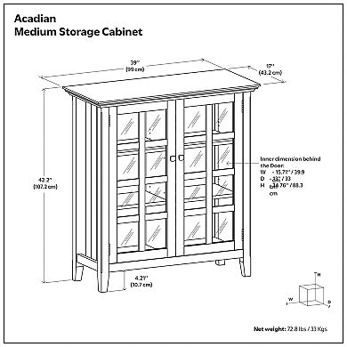 Simpli Home Acadian Storage Cabinet