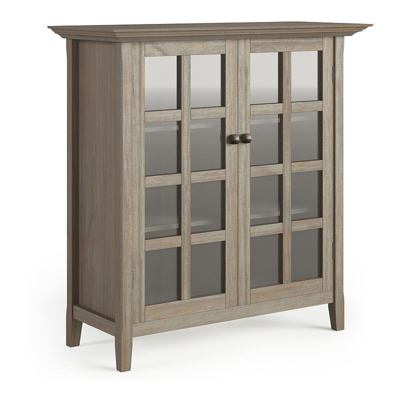 Simpli Home Acadian Storage Cabinet, Grey