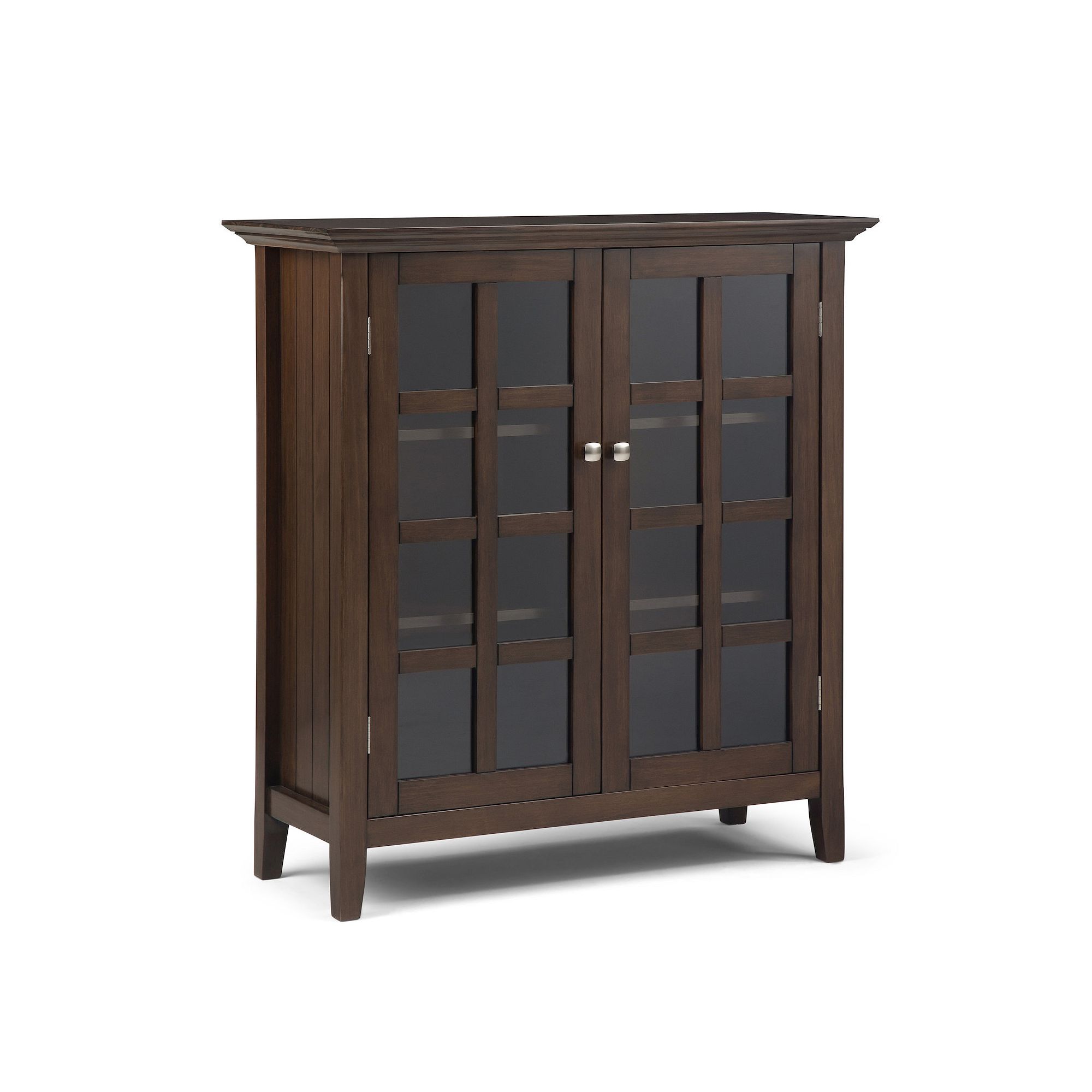 Simpli Home Acadian Storage Cabinet, Natural Aged Brown