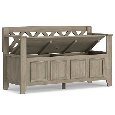 Simpli Home Amherst Entryway Storage Bench