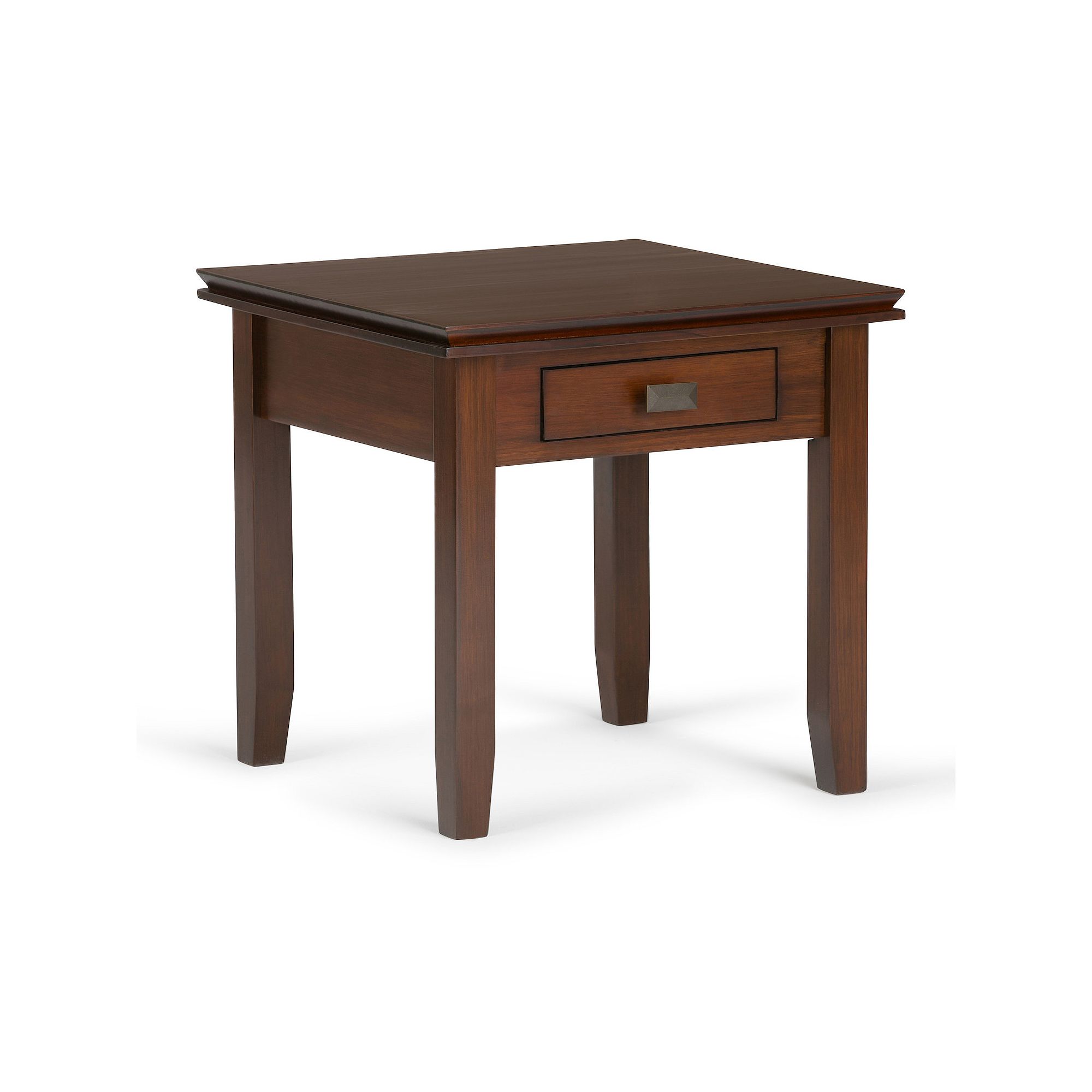 Simpli Home Artisan End Table, Russet Brown