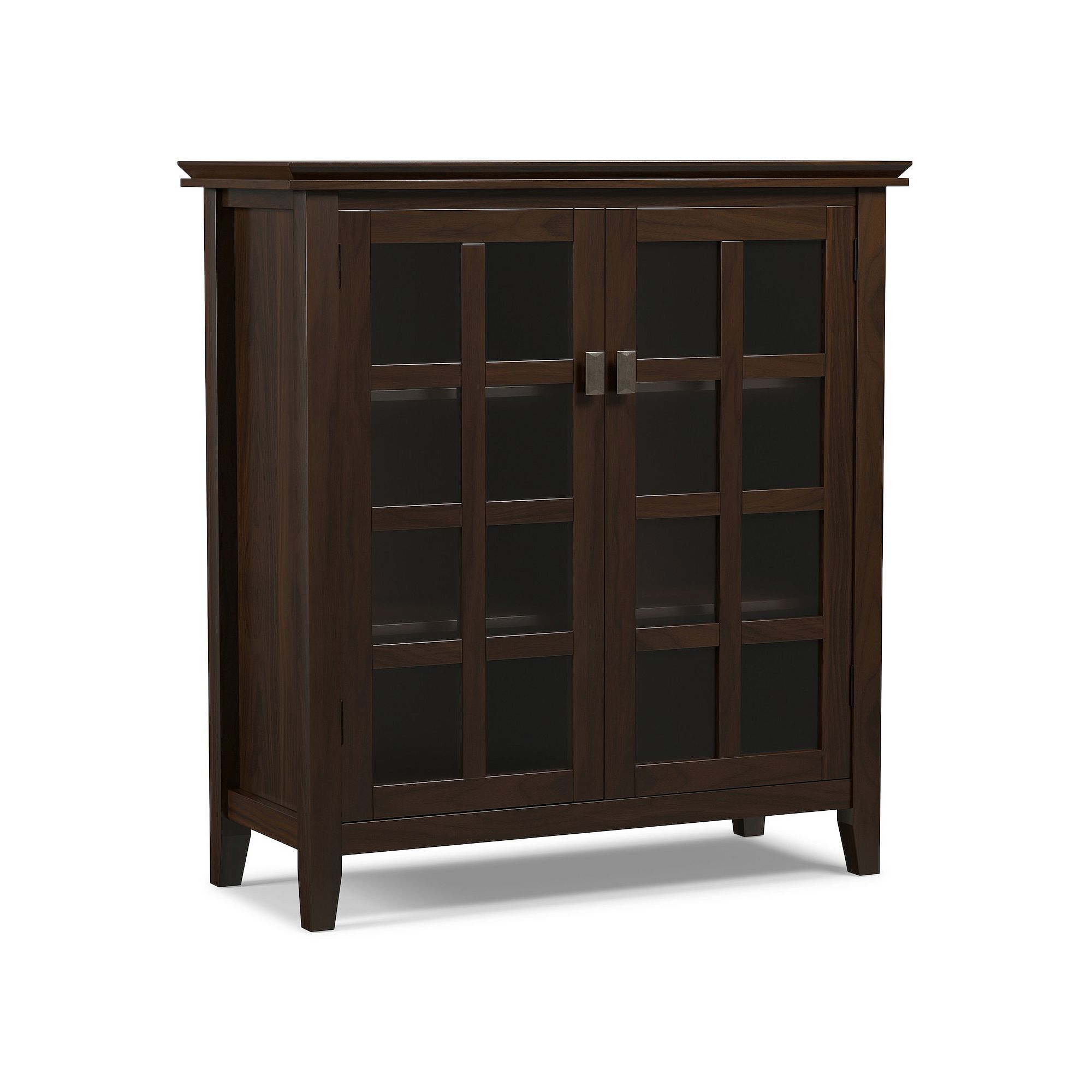 Simpli Home Artisan Storage Cabinet, Black Brown
