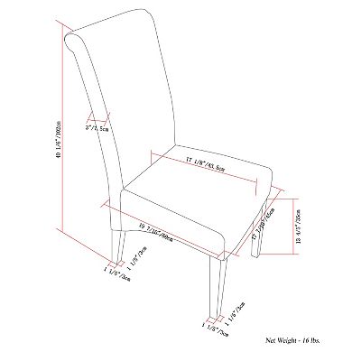 Simpli Home Avalon 2-pc. Parson Chair Set
